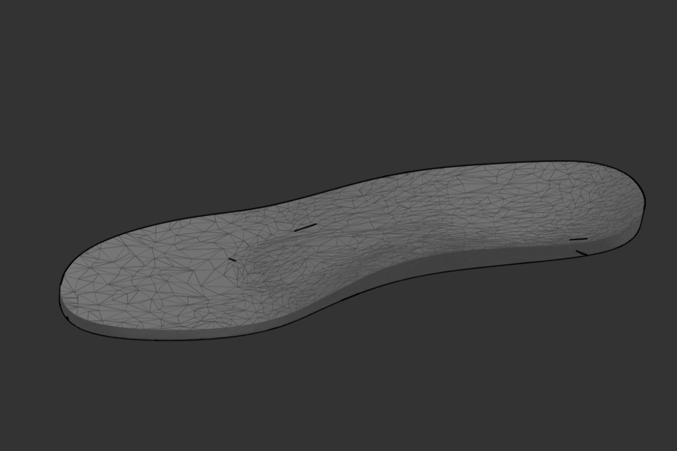 CAD mesh of NeuroSole insole geometry